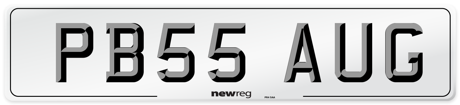 PB55 AUG Number Plate from New Reg
